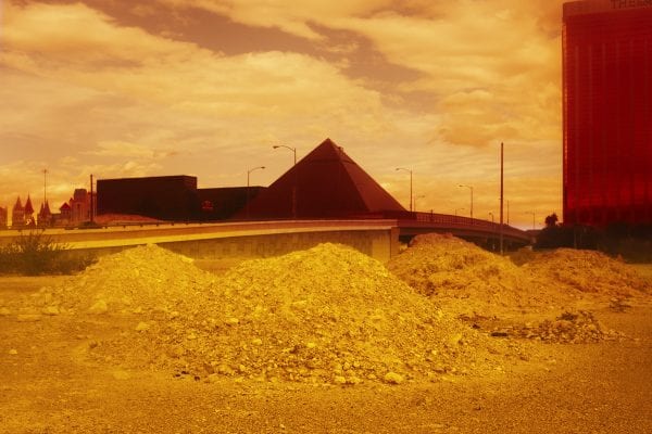 yellow photo of a casino high contrast color photograph