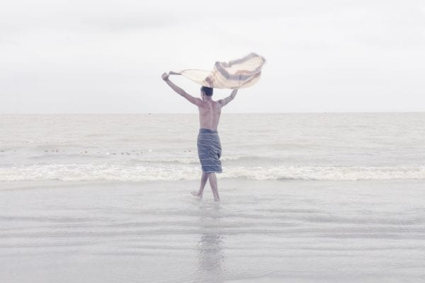 Farhad Rahman travel photography, man on beach, Bangladesh