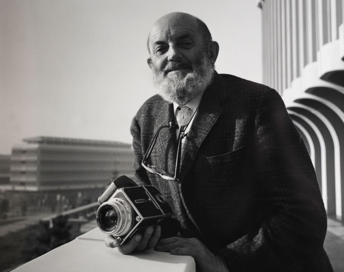 Ansel Adams with his Hasselblad © Photographer unknown