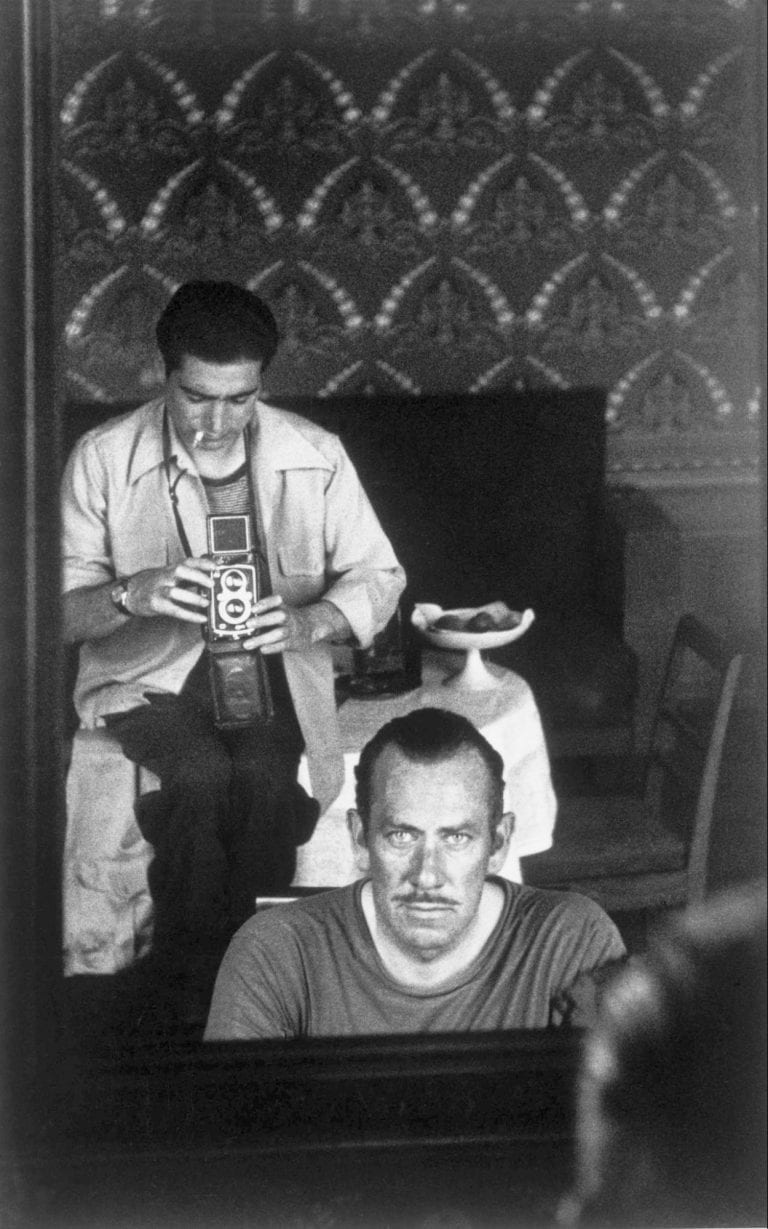 Self portrait with John Steinbeck, 1947 © Robert Capa