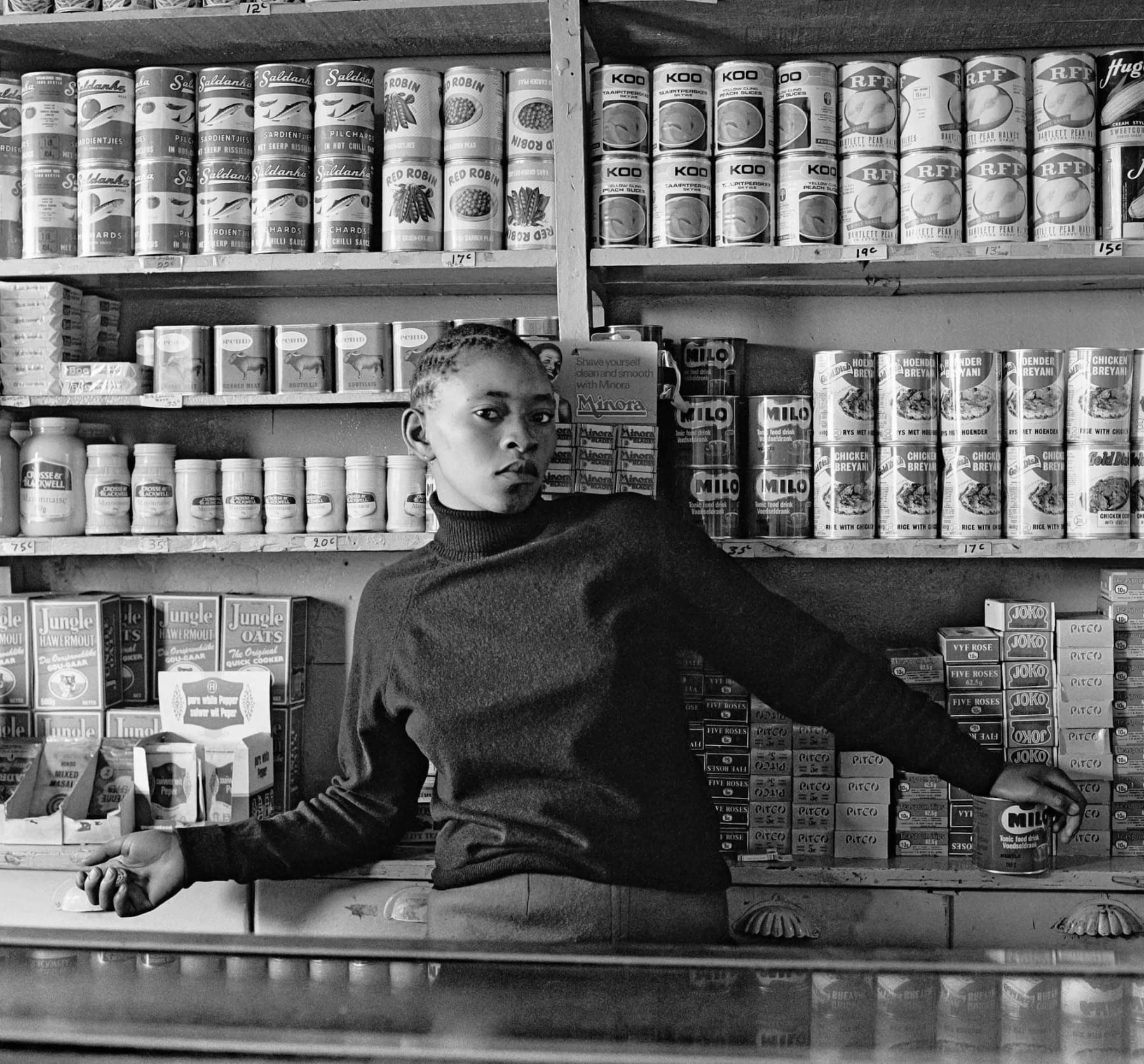 David Goldblatt - Shop assistant, Orlando West, Soweto, South Africa, 1972