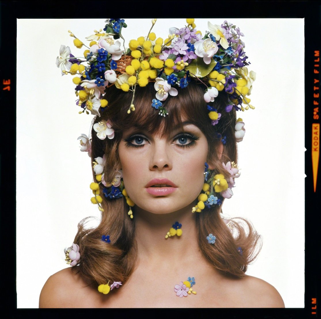 color portrait medium format film photograph of Jean Shrimpton by Bert Stern