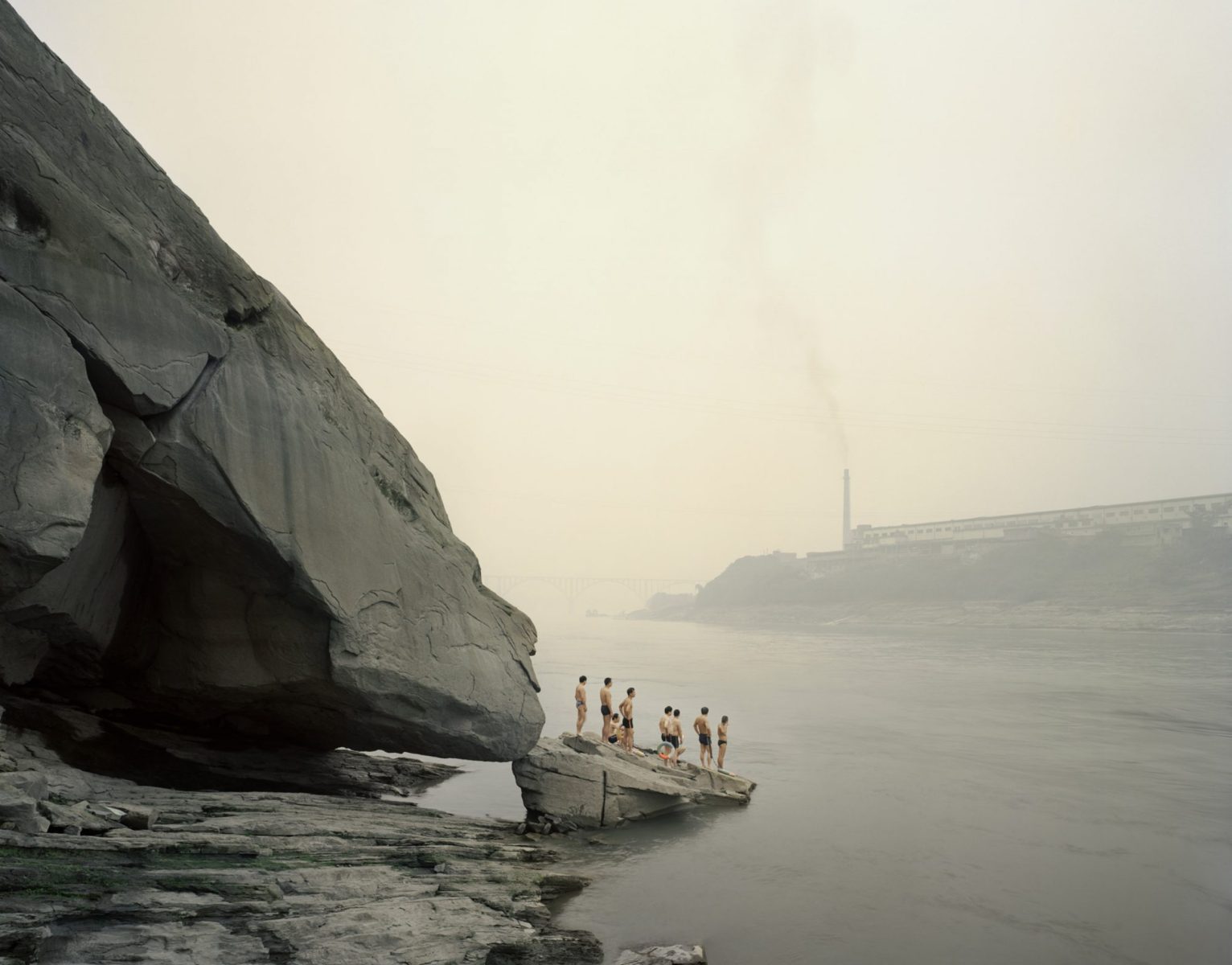 Yibin I (Bathers), Sichuan Province, 2007 - From Yangtze, The Long River photograph by Nadav Kander