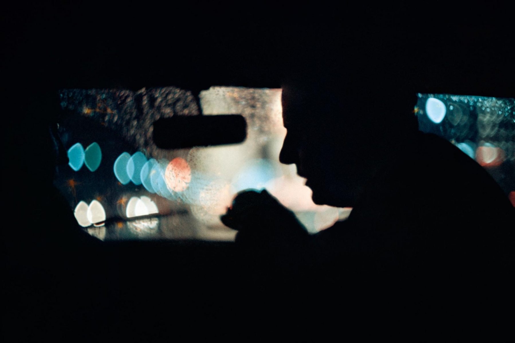 The shadow of a man in a car in New York, USA. Image by Gordon Parks