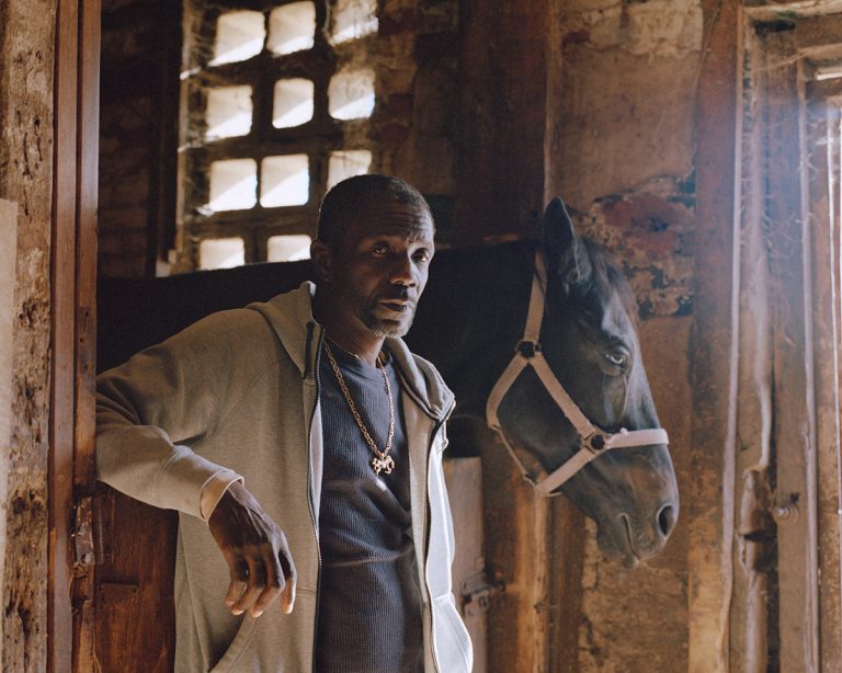 Color, film photography by Cian Oba-Smith city horseman, stable, portrait, Philadelphia