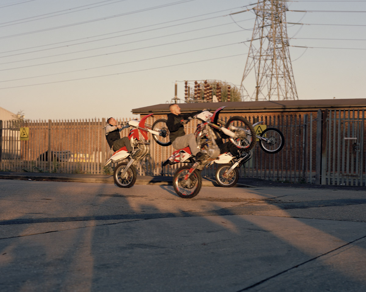 Color, film photography portrait by Cian Oba-Smith teen, youth, motorbike, London