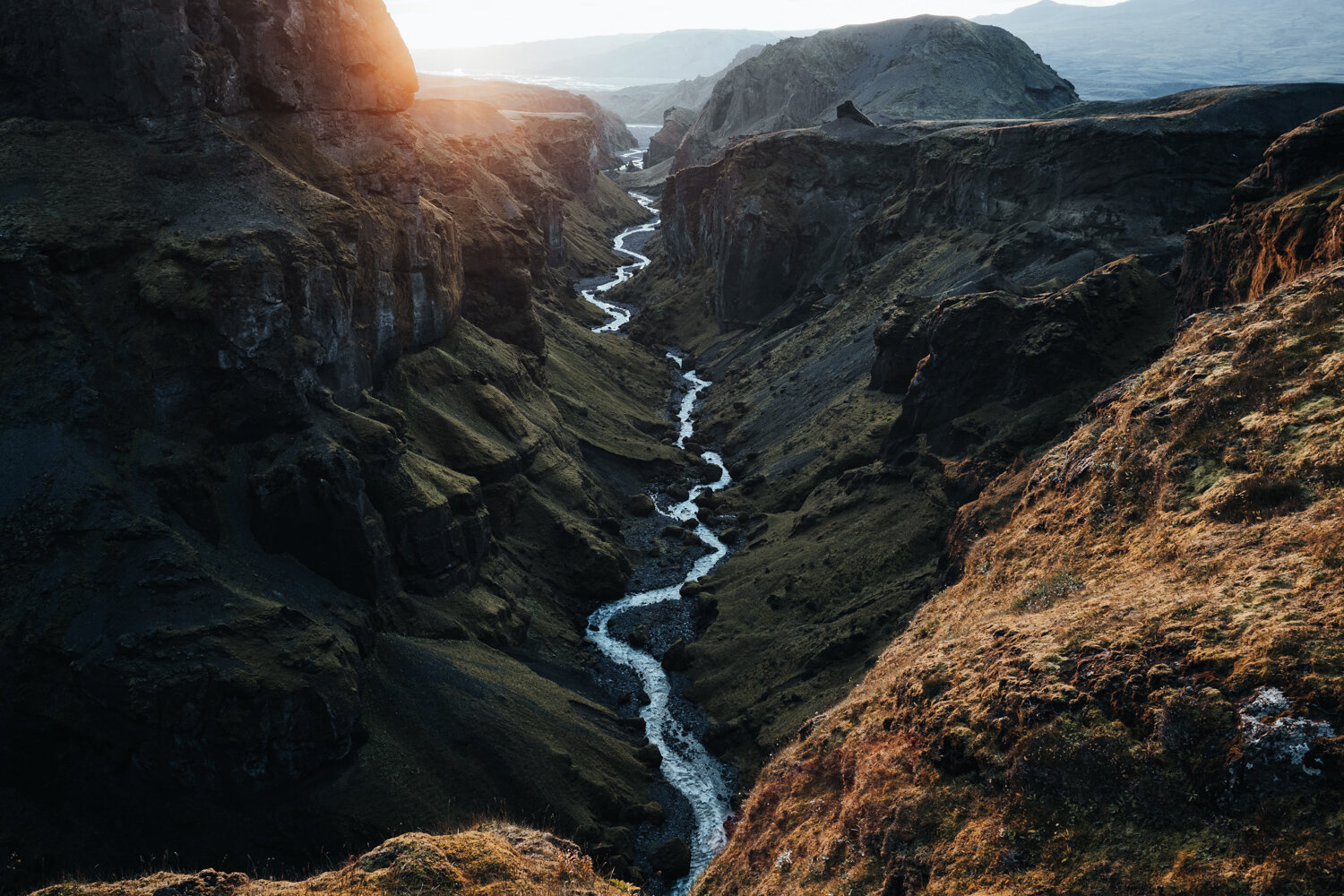 Hannes Becker landscape photo. Valley, river, mountains. Thorsmörk, Iceland.