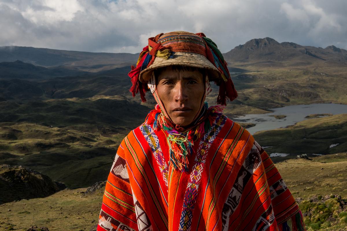 Color photo by Luis Fabini from the series Harvest. Portrait, Andes Mountains, Peru