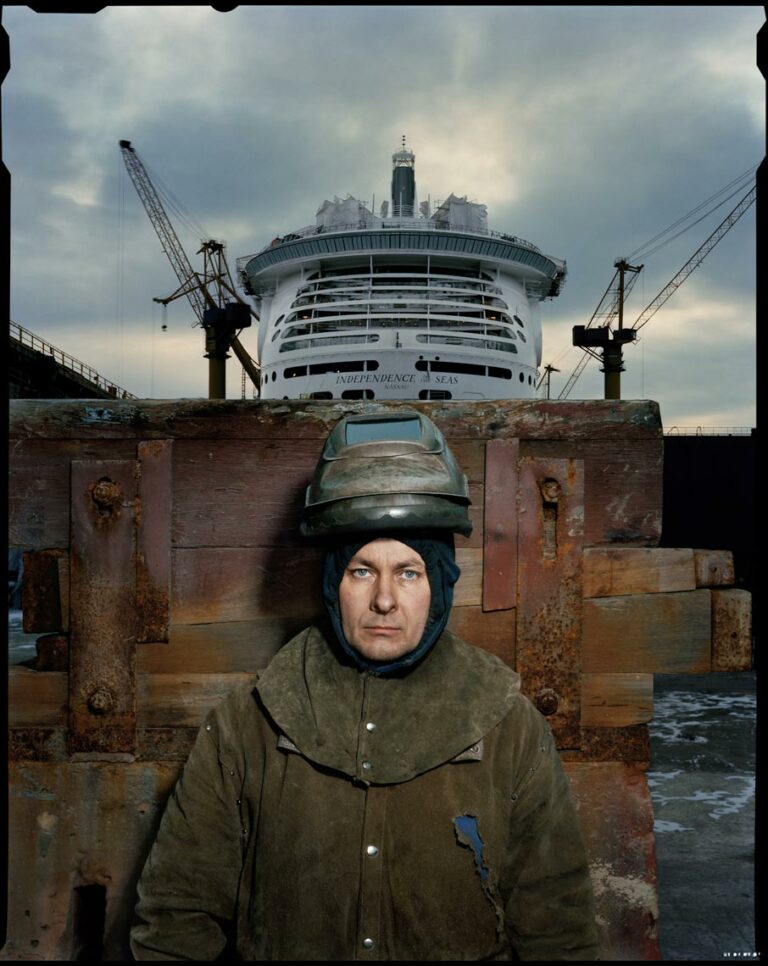 Color portrait of Ukrainian Welder by Dan Winters