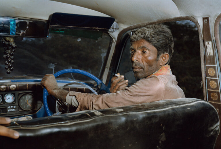 Color photo by Mitch Epstein, Taxi Driver, Kutch, Gujarat 1984, from the Steidl book In India