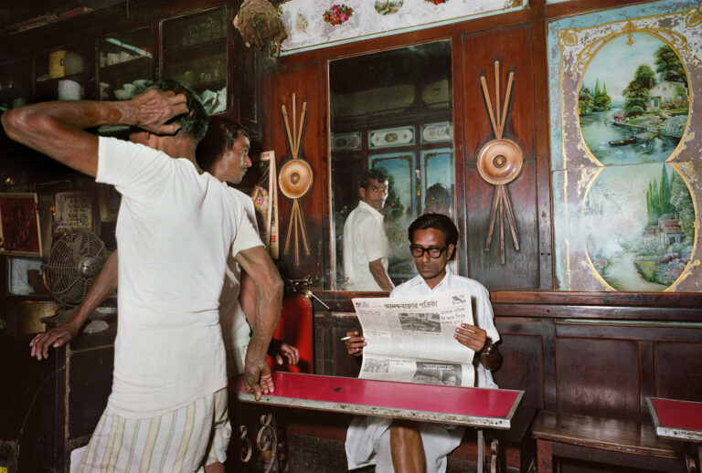 Color photo by Mitch Epstein, Cafe, Bombay, 1983 from the Steidl book, In India