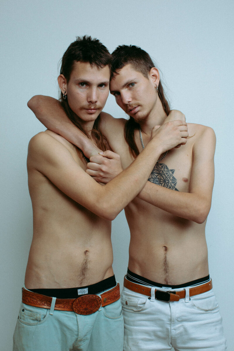 color portrait photo of two boys by Rona Bar and Ofek Avshalom