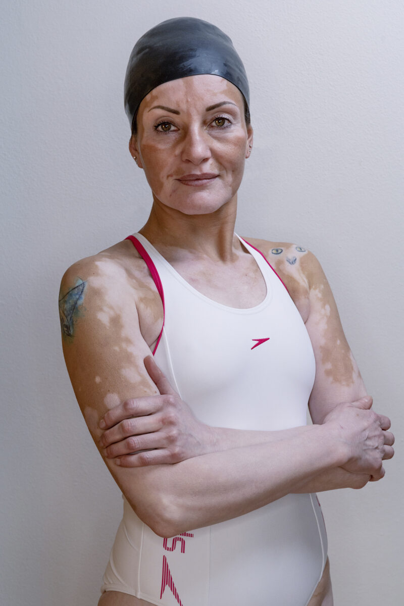 color portrait of a woman wearing a swimsuit by Alessio Pannini