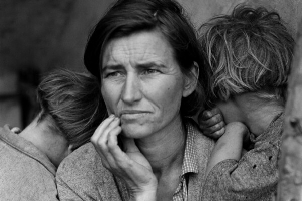 Dorothea Lange, Black and White Photography. Migrant Mother, Nipomo, California 1936