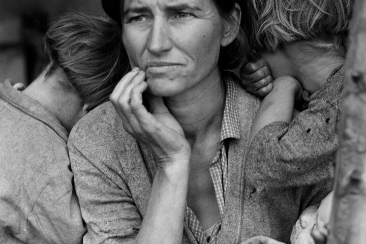 Dorothea Lange, Black and White Photography. Migrant Mother, Nipomo, California 1936