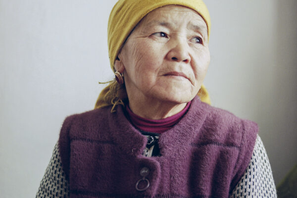 color film portrait of a Kyrgyz woman by Luke Oppenheimer