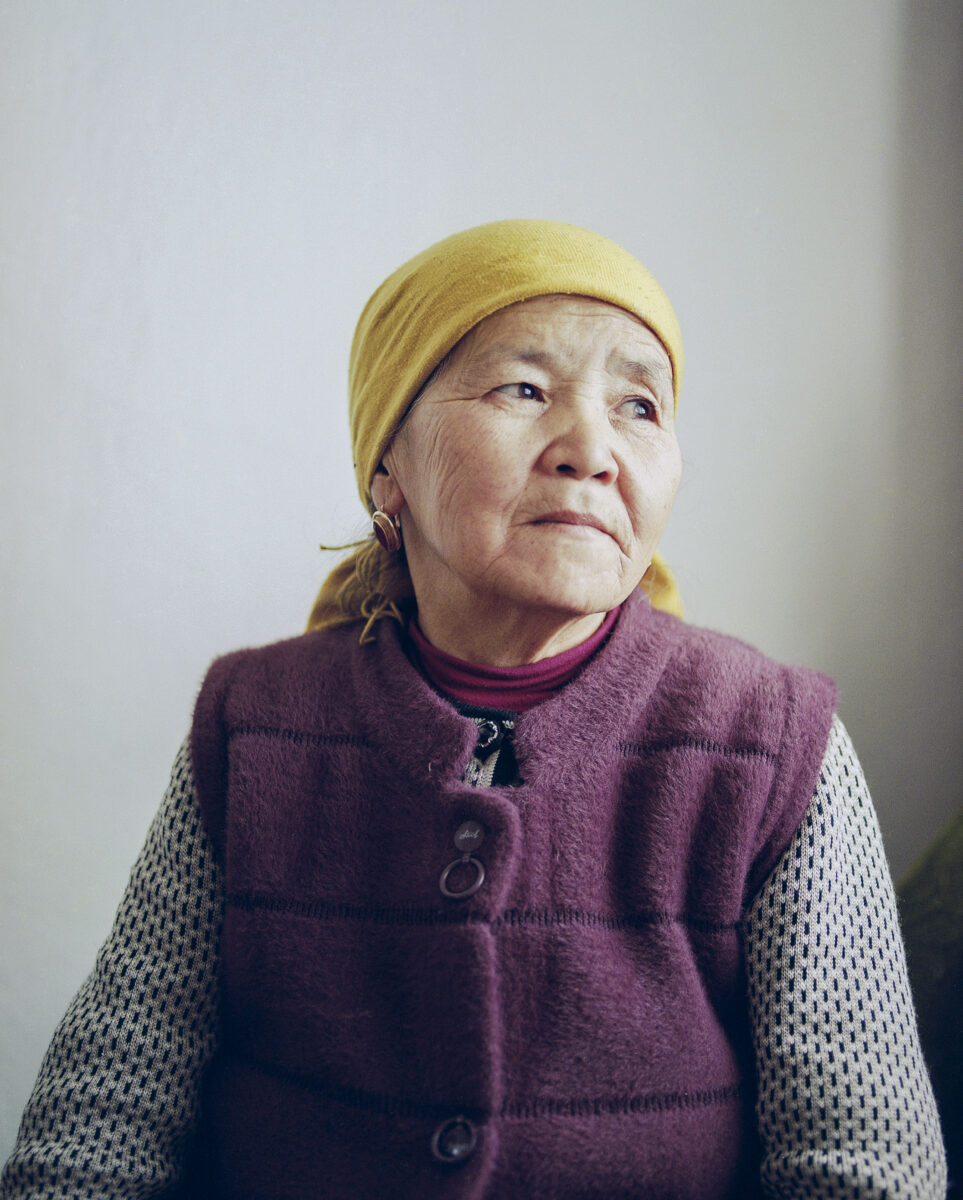 color film portrait of a Kyrgyz woman by Luke Oppenheimer