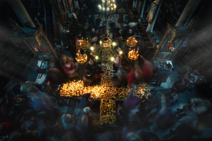 Visual Story Award - color photo of pilgrims in a church in Bulgaria by Vladimir Karamazov