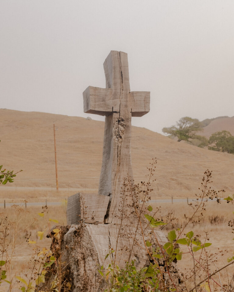 Color photography by Zoë Waldman, wooden crucifix