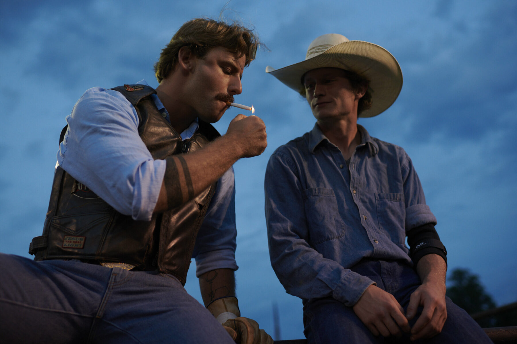 Rodeo boys by Jack Sorokin, portrait of two men smoking