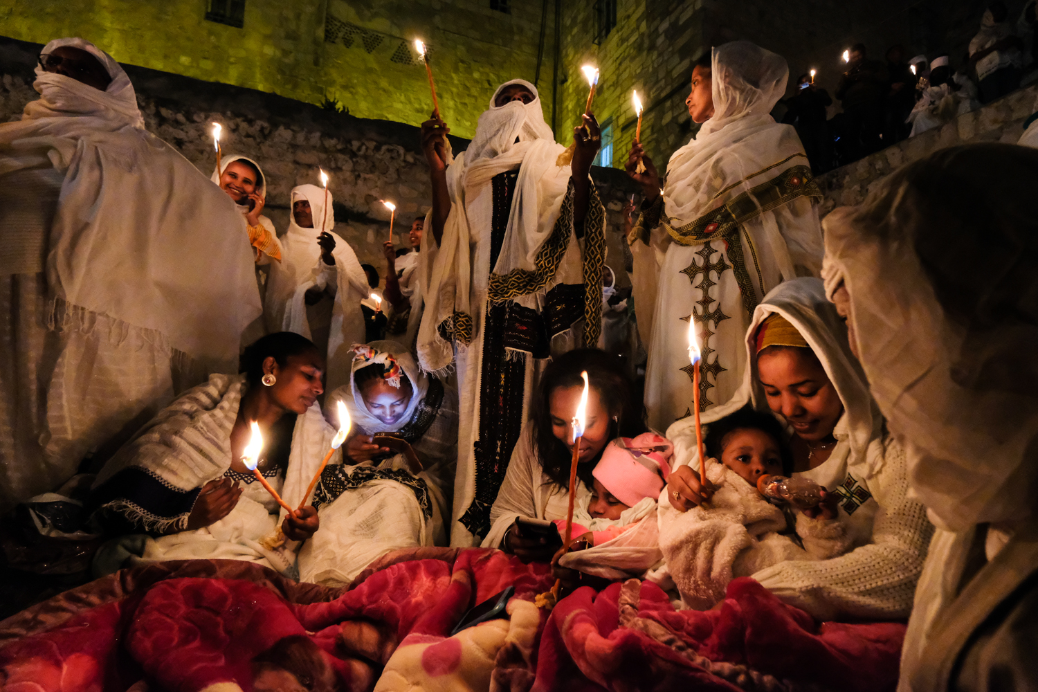 Color photography by Yael Gadot, ceremony, religious, candles