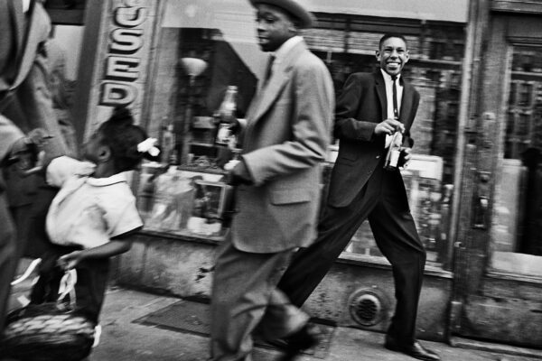 Black & white street photography by William Klein, Harlem, New York, 1955