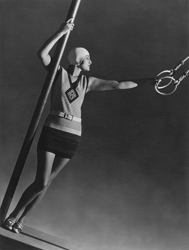 Fashion portrait photography by George Hoyningen-Huene, model in Swimwear by Patou, 1928