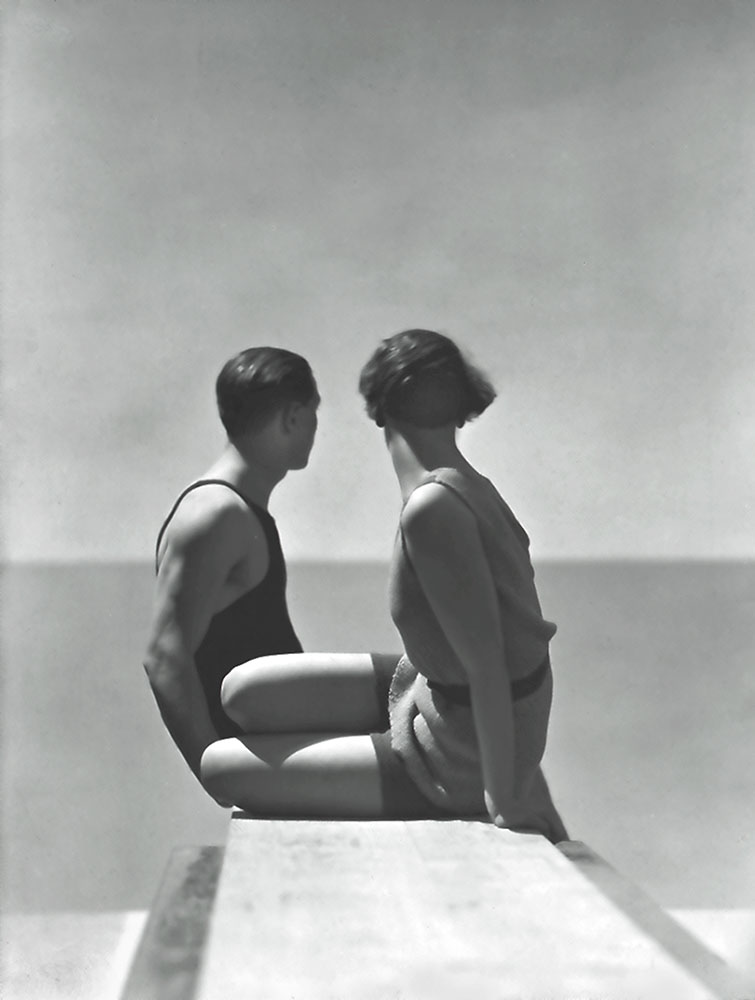 Fashion portrait photography by George Hoyningen-Huene, Horst and Lee Miller in swimwear by Izod, 1930