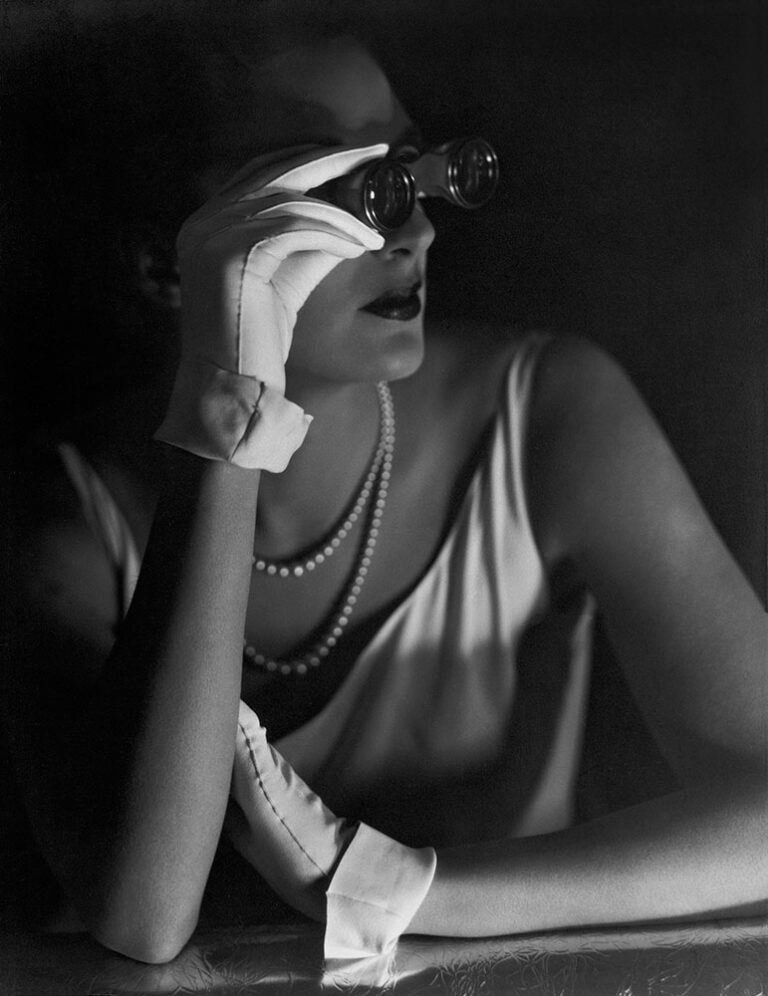 Fashion, portrait photography by George Hoyningen-Huene, Agneta Fischer Modelling Evening Gloves, 1931