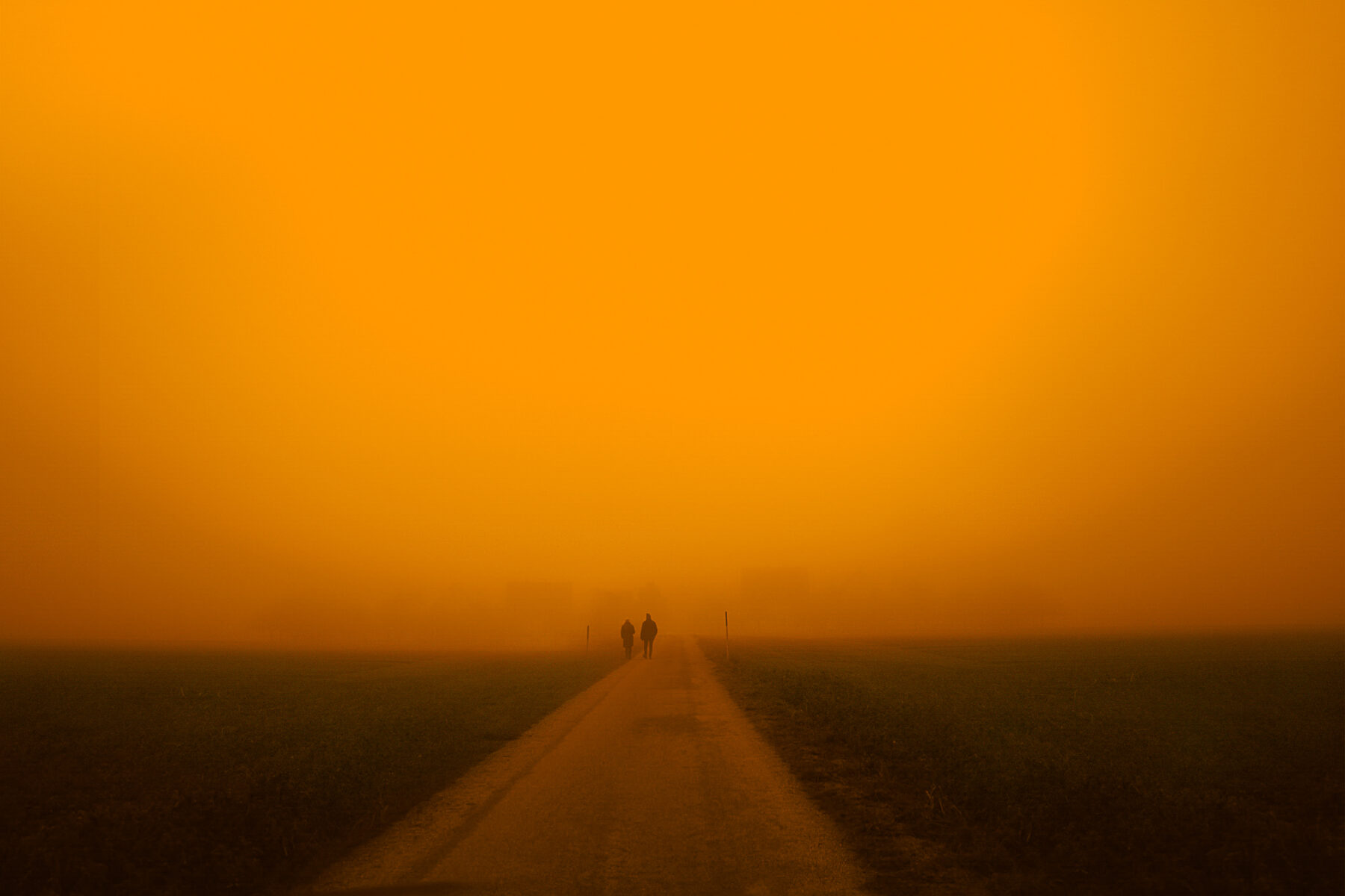 Audrey Marquis, cinematic photography, two people, yellow sky