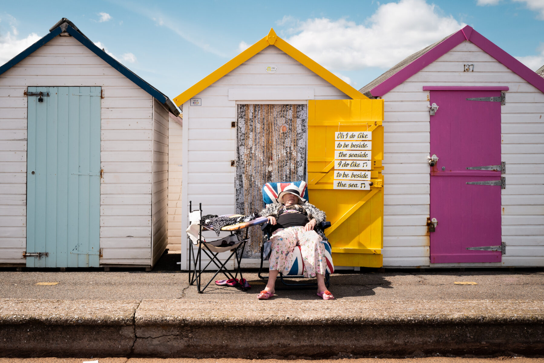 color photo of Beach Huts in Paignton, UK by im Aldis