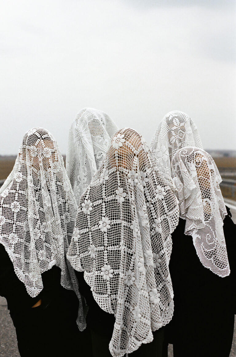 Documentary photography by Tomislav Marcijuš, portrait of veiled women, from the series Baranja Dreaming