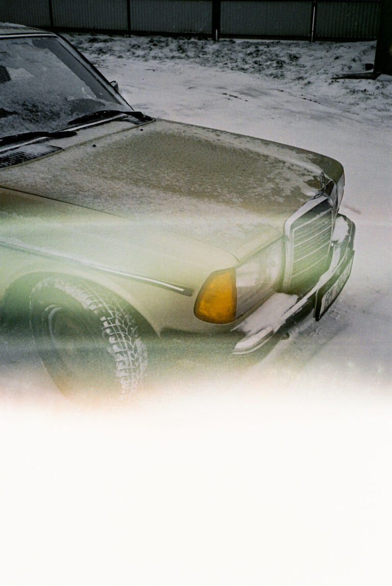 Documentary photography by Tomislav Marcijuš, car, snow, Baranja Dreaming