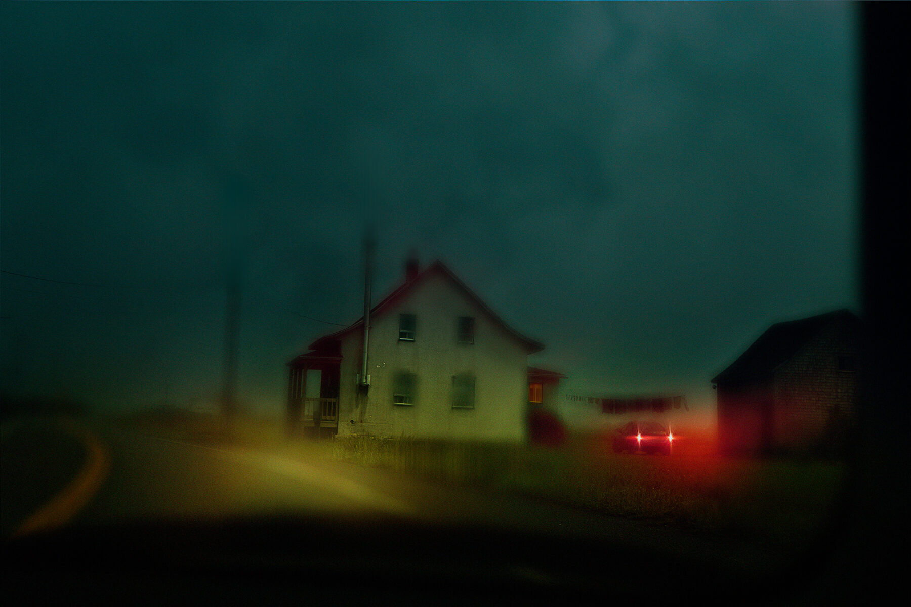 Photography by Audrey Marquis, house, car, motel, noir