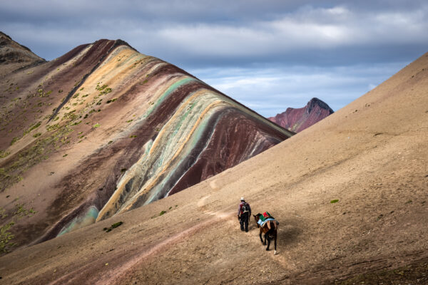 color photo of Peruvian Andes Rainbow mountains by Nicolas Castermans