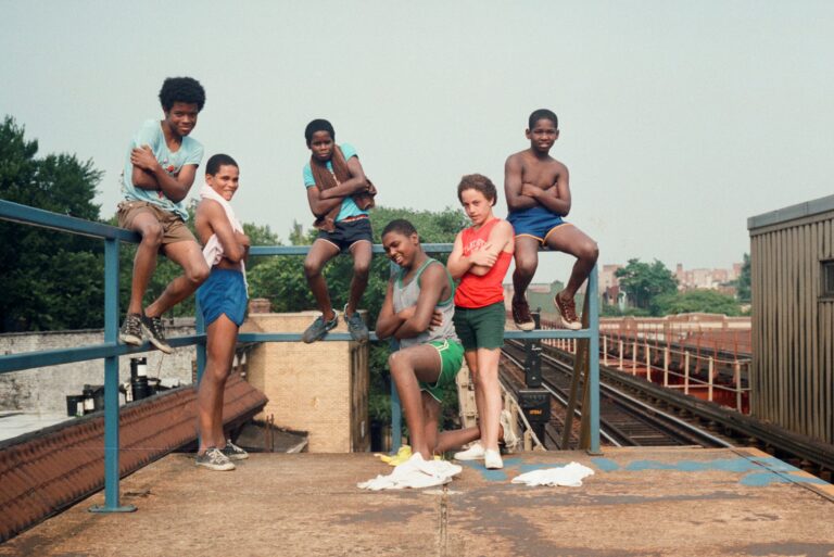 Street photography portrait by Jamel Shabazz. Boys, NYC, 1980