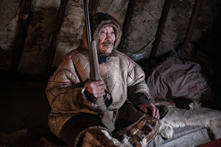 Color documentary photography by Nicola Ducati, portrait of Nenets man, Siberia