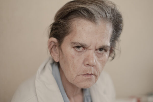 color portrait of an old woman by Ana Hop