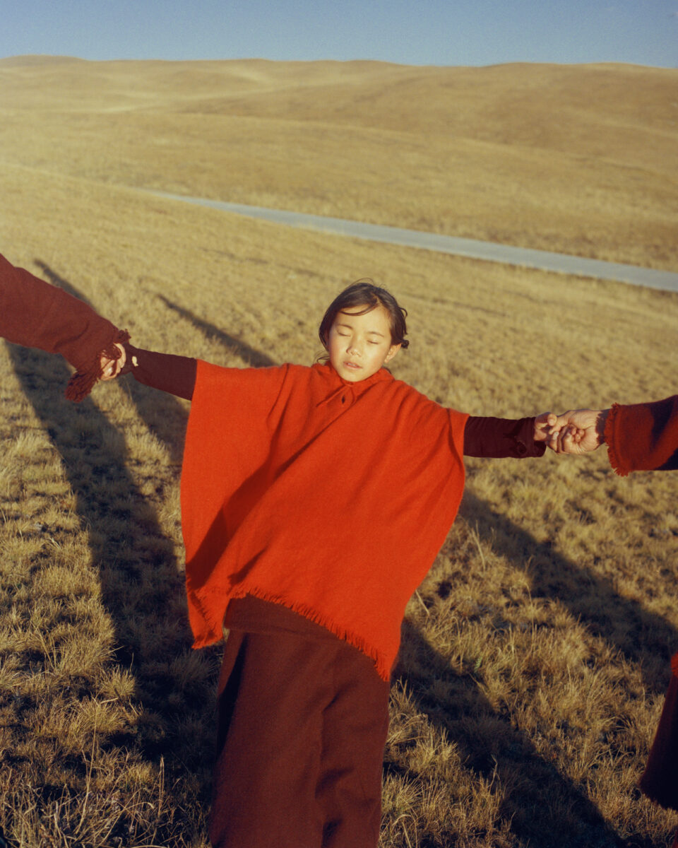 color portrait photo of a young Tibetan girl by Kin Chan