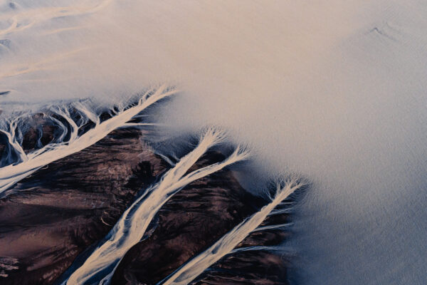 abstract aerial landscape photo of Icelandic river by Paul Lichte