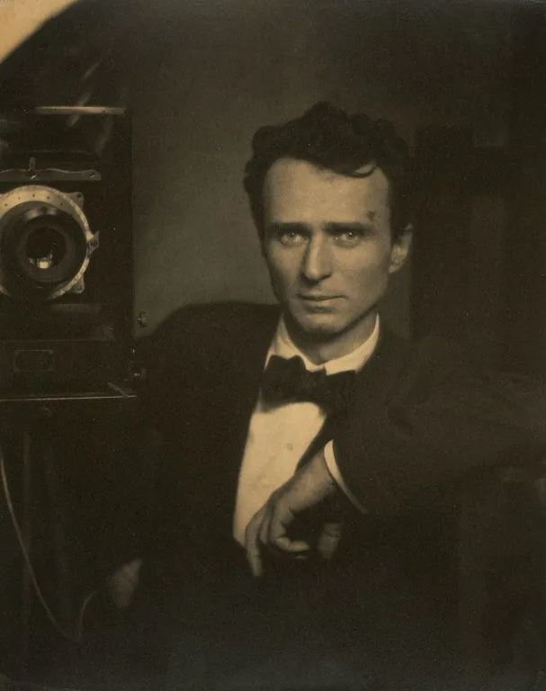 Self portrait with camera of Edward Steichen