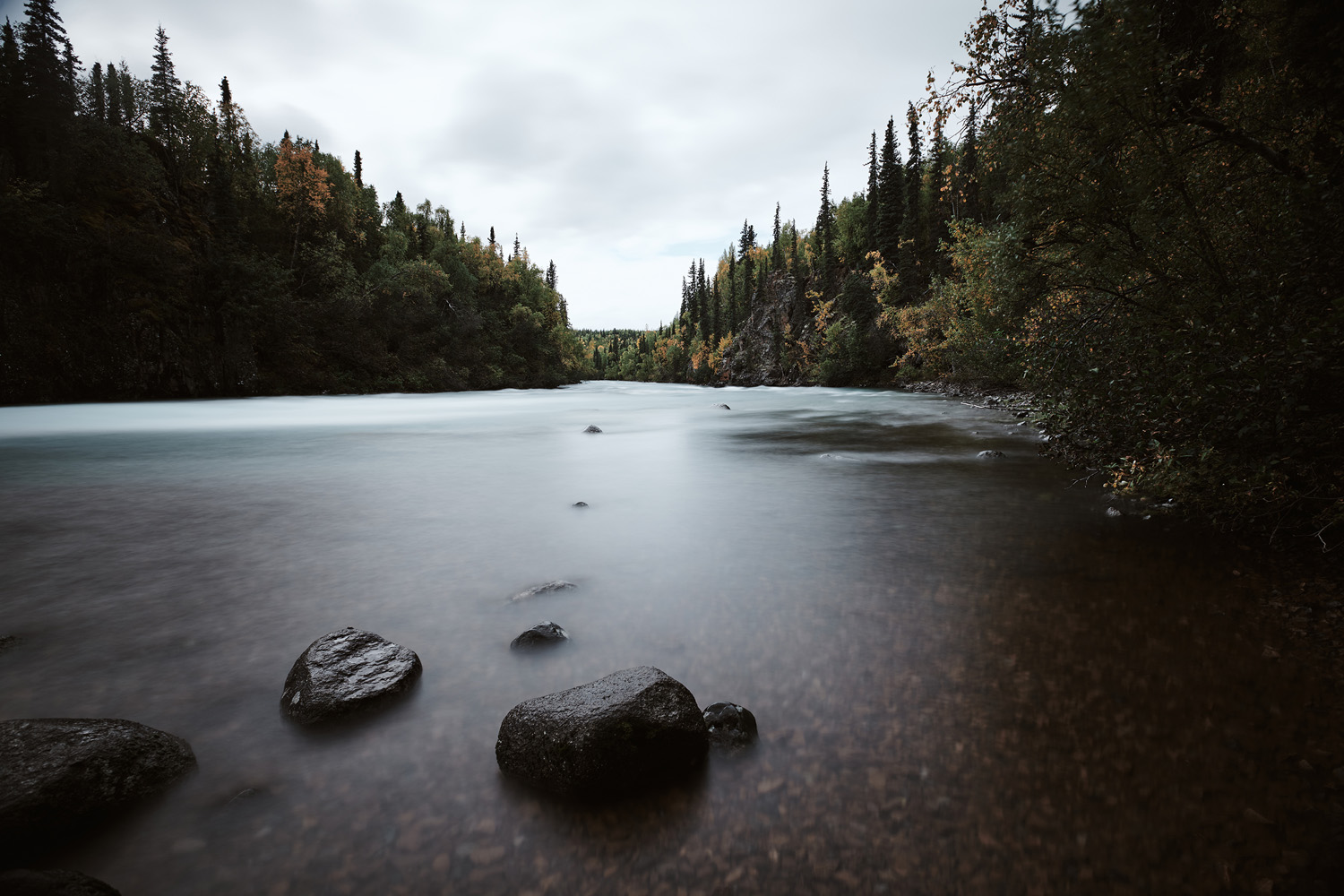 Quotes, Color landscape photography of the Tanalian River in Alaska by April Blum