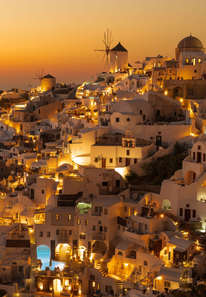 Santorini, landscape photography, sunset