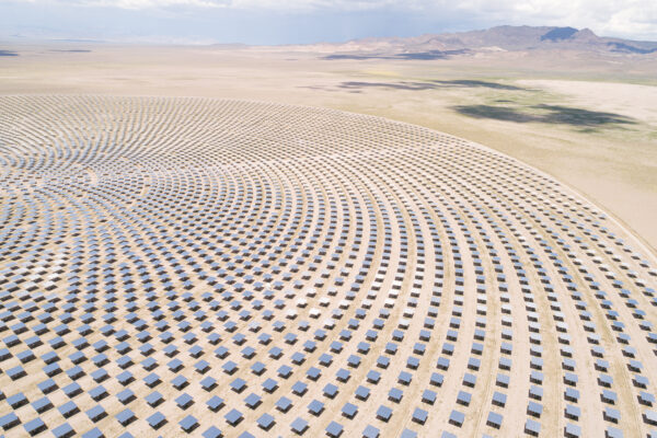 color landscape photo of a solar farm in nevada, USA by Laurel Anderson