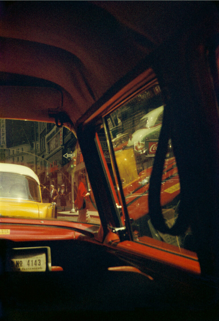 Saul Leiter street photography color, nyc, taxis