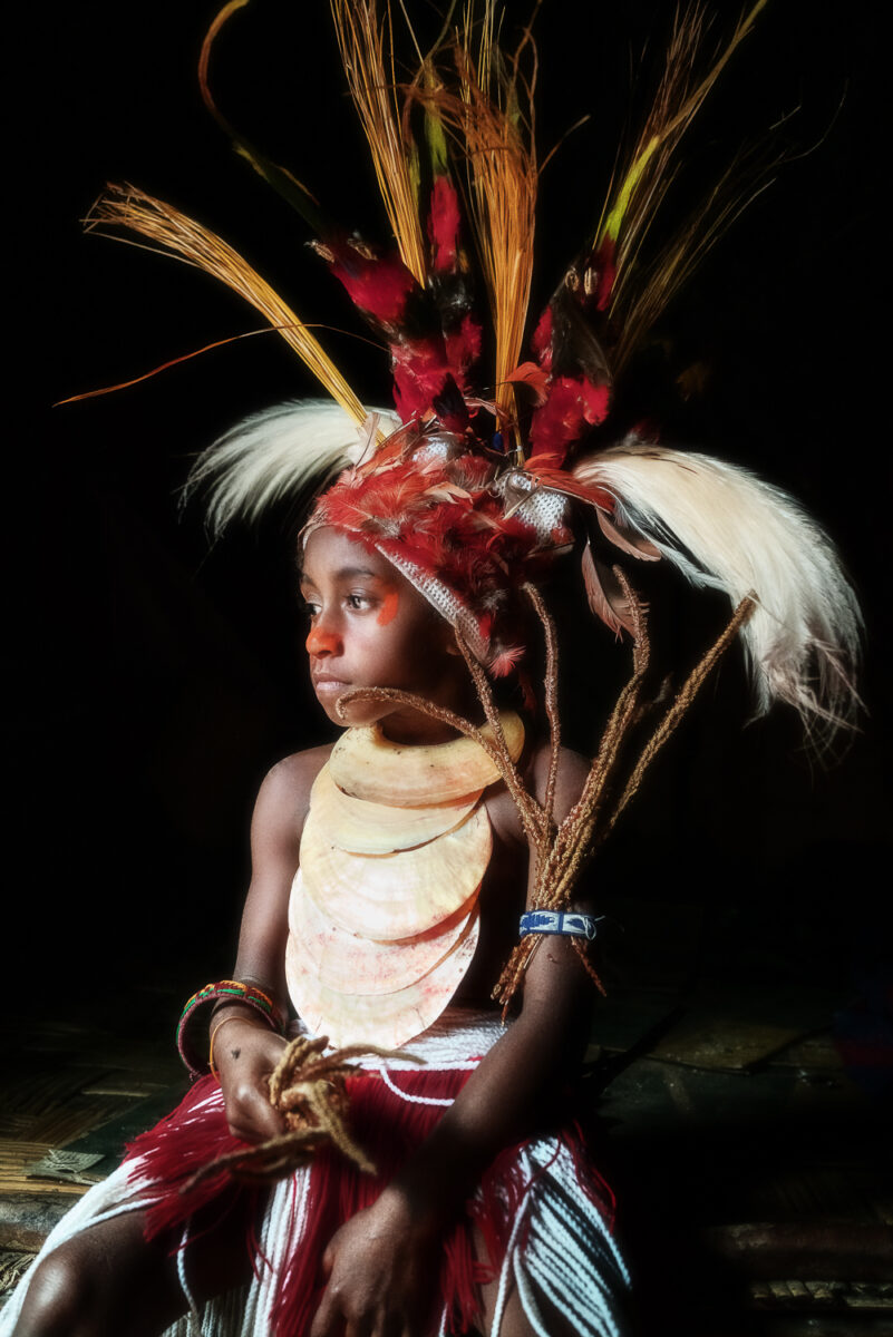 color portrait photo of a boy from Kuman Tribe, Papua New Guinea by Chiara Felmini