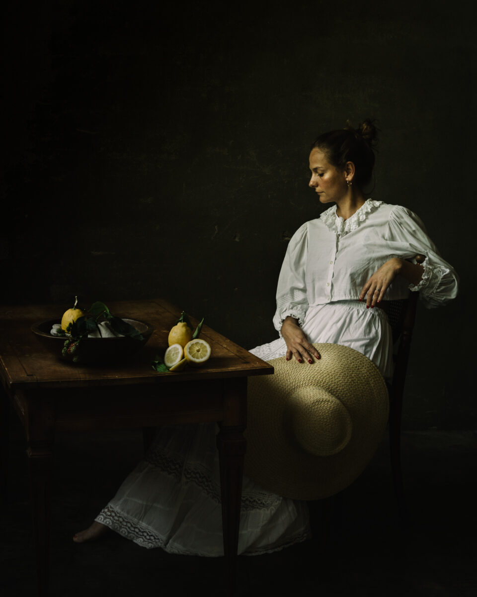 color studio portrait of a woman by Daniela Constantini