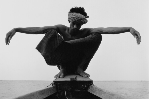 Black & white portrait photography by Monica Denevan. Fisherman, Burma