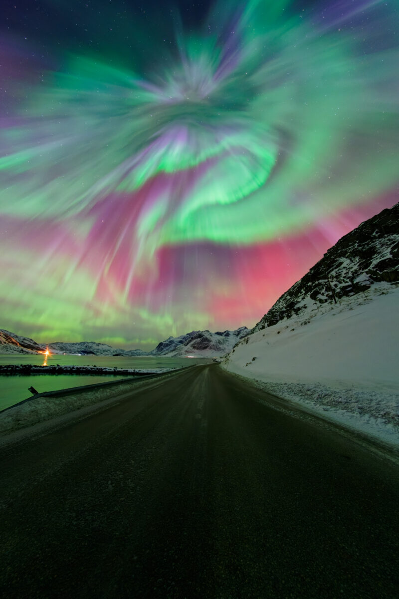 color landscape photo of northern light by Markus Gebhard