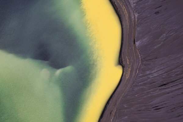 color aerial landscape photo of rivers formed by glacial meltwater in South Iceland by Stephen King